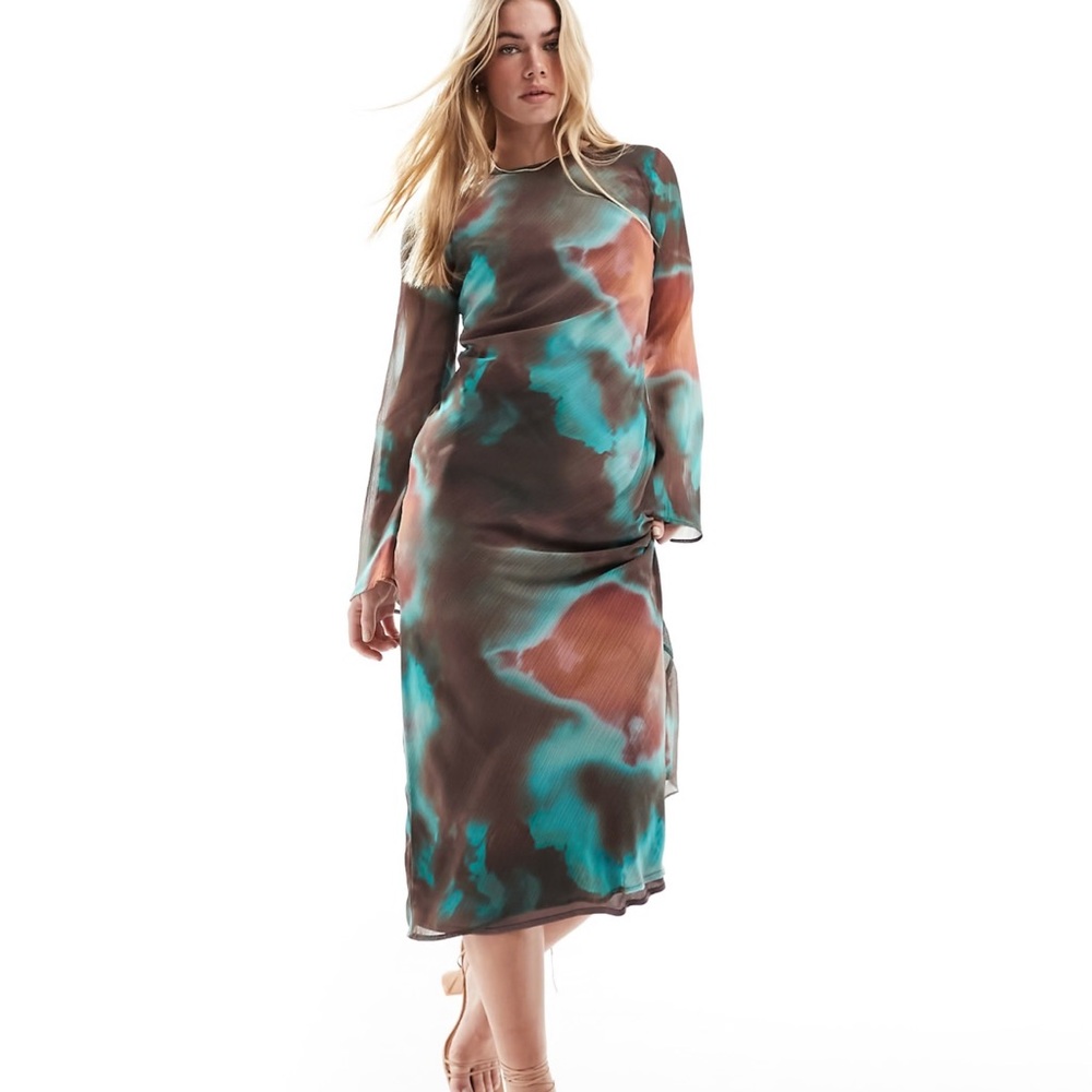 ASOS Multicolor Long Sleeve Dress